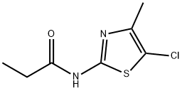 N-(5-クロロ-4-メチルチアゾール-2-イル)プロピオンアミド 化学構造式