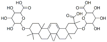 6-[[2-carboxy-10-(6-carboxy-3,4,5-trihydroxy-oxan-2-yl)oxy-2,4a,6a,6b, 9,9,12a-heptamethyl-1,3,4,5,6,6a,7,8,8a,10,11,12-dodecahydropicen-3-yl ]oxy]-3,4,5-trihydroxy-oxane-2-carboxylic acid Structure