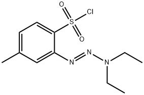2-[(1E)-3,3-diethyl-1-triazen-1-yl]-4-methyl-benzenesulfonyl chloride Struktur