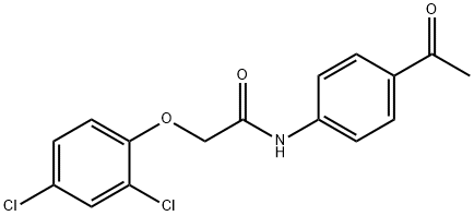 2-(2,4-二氯苯氧基)-N-(4-乙酰苯基)乙酰胺, 139194-57-3, 结构式