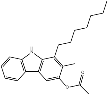 1-Heptyl-2-methyl-9H-carbazol-3-ol acetate (ester) Structure