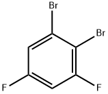 1,2-ジブロモ-3,5-ジフルオロベンゼン 化学構造式