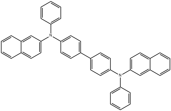 N,N'-二(萘-2-基)-N,N'-二(苯基)联苯-4,4'-二胺,139255-17-7,结构式