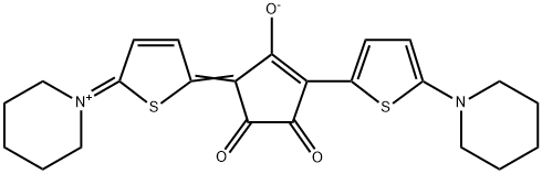 3-(2-Piperidino-thien-2-yl)-5-(2,5-dihydro-4-methyl-2-piperidin-1-ylidene-onium-thien-5-ylidene)-1,2-dioxo-cyclopenten-4-olate Structure