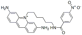 3,6-diamino-10-(6-(4-nitrobenzamido)hexyl)acridinium 化学構造式