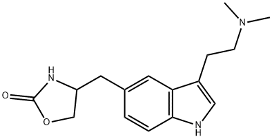 4-[3-(2-DIMETHYLAMINO-ETHYL)-1H-INDOL-5-YLMETHYL]-OXAZOLIDIN-2-ONE Struktur