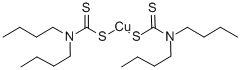 二丁基二硫代氨基甲酸铜(II), 13927-71-4, 结构式