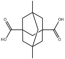 1,3-ジカルボキシ-5,7-ジメチルアダマンタン 化学構造式