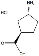 trans-3-aminocyclopentane-1-carboxylic acid hydrochloride Structure