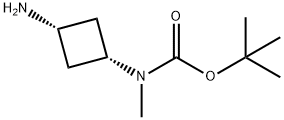 tert-butyl n-(cis-3-aminocyclobutyl)-n-methylcarbamate Struktur
