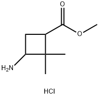 Methyl 3-amino-2,2-dimethylcyclobutanecarboxylate hydrochloride Structure