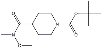 1-Boc-4-[甲氧基(甲基)氨基甲酰基]哌啶 结构式