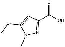 5-メトキシ-1-メチル-1H-ピラゾール-3-カルボン酸 化学構造式