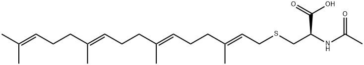 N-アセチル-S-(ゲラニルゲラニル)-L-システイン 化学構造式