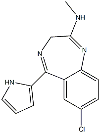 7-氯-N-甲基-5-(1H-吡咯-2-基)-3H-1,4-苯并二氮杂卓-2-胺,139339-45-0,结构式