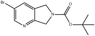 tert-butyl 3-broMo-5H-pyrrolo[3,4-b]pyridine-6(7H)-carboxylate Struktur