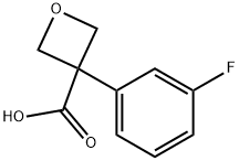 3-(3-Fluorophenyl)oxetane-3-carboxylic acid, 1393553-52-0, 结构式