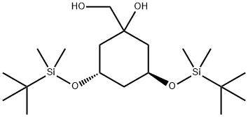 (3S,5S)-3,5-Bis[[(1,1-diMethylethyl)diMethylsilyl]oxy]-1-hydroxy-cyclohexaneMethanol Structure