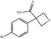 3-(4-Bromophenyl)oxetane-3-carboxylic acid Struktur