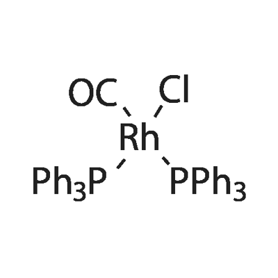 Carbonylbis(triphenylphosphine)rhodium(I) chloride Struktur