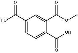 1,2,4-Benzenetricarboxylic acid dihydrogen 2-methyl ester Struktur
