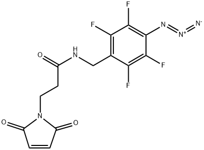 N-(2,3,5,6-テトラフルオロ-4-アジドベンジル)-3-(2,5-ジオキソ-3-ピロリン-1-イル)プロピオンアミド 化学構造式
