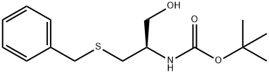 N-叔丁氧羰基-S-苄基-L-半胱氨醇 结构式