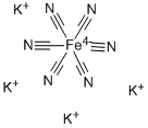 Tetrapotassium hexacyanoferrate trihydrate Struktur