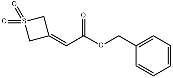 Benzyl 2-(1,1-dioxidothietan-3-ylidene)acetate Struktur