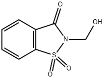 2-[ヒドロキシメチル]-1,2-ベンゾイソチアゾール-3(2H)-オン1,1-ジオキシド 化学構造式
