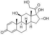 16α-ヒドロキシプレドニソロン 化学構造式