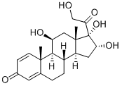 11a,16b,17,21-Tetrahydroxy-pregna-1,4-diene-3,20-dione Structure