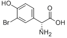 (R)-3-BROMO-4-HYDROXYPHENYLGLYCINE 化学構造式