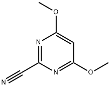 2-Cyano-4,6-dimethoxy-pyrimidine Struktur