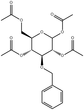 1,2,4,6-TETRA-O-ACETYL-3-O-BENZYL-D-GLUCOPYRANOSE 结构式
