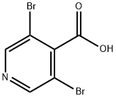 3,5-二溴吡啶-4-甲酸, 13958-91-3, 结构式
