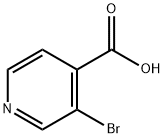 3-ブロモピリジン-4-カルボン酸 化学構造式