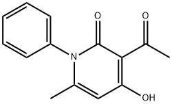 3-Acetyl-4-hydroxy-6-methyl-1-phenyl-2-pyridone, 13959-06-3, 结构式