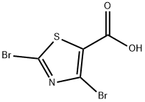 5-Thiazolecarboxylic acid, 2,4-dibromo- Structure