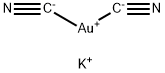 二シアノ金(I)酸カリウム 化学構造式