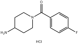 (4-AMINO-PIPERIDIN-1-YL)-(4-FLUORO-PHENYL)-METHANONE HYDROCHLORIDE Structure