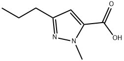 1-METHYL-3-PROPYLPYRAZOLE-5-CARBOXYLIC ACID Struktur