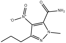 1-甲基-4-硝基-3-丙基-(1H)-吡唑-5-甲酰胺 结构式