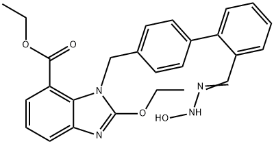 (Z)-Ethyl-2-ethoxy-3-((2'-(N'-hydroxycarbaMiMidoyl) biphenyl-4-yl) Methyl)-3H-benzo[d] iMidazole-4-carboxylate Struktur