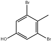 3,5-二溴-4-甲基苯酚 结构式