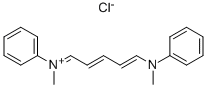 メチル[5-(メチルフェニルアミノ)-2,4-ペンタジエニリデン]フェニルアミニウム・クロリド 化学構造式