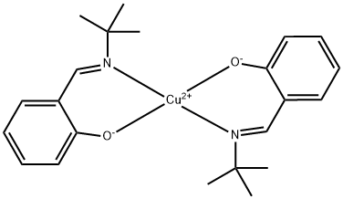 二[2-[[叔丁基亚氨基]甲基]苯酚]-铜 结构式