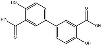 4,4'-Dihydroxybiphenyl-3,3'-dicarboxylic acid Structure