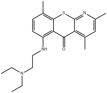 6-(2-diethylaminoethylamino)-2,4,9-(trimethyl)thiochromeno[2,3-b]pyridin-5-one  Structure