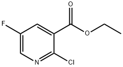 エチル 2-クロロ-5-フルオロピリジン-3-カルボキシレート 化学構造式